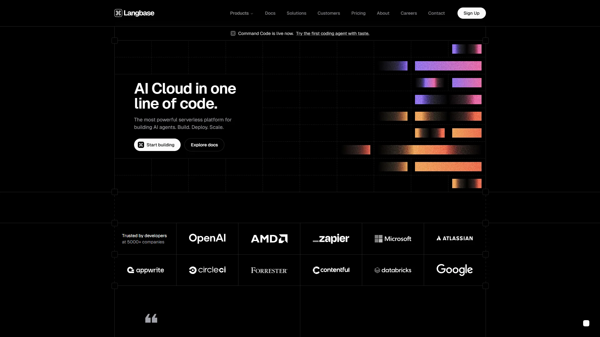 Screenshot of Langbase Pricing Page